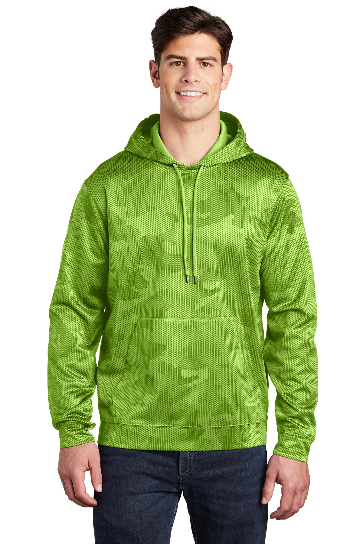 Sport-Tek® Sport-Wick CamoHex Fleece Hooded Pullover