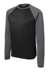 Sport-Tek® Sport-Wick Raglan Colorblock Fleece Crewneck