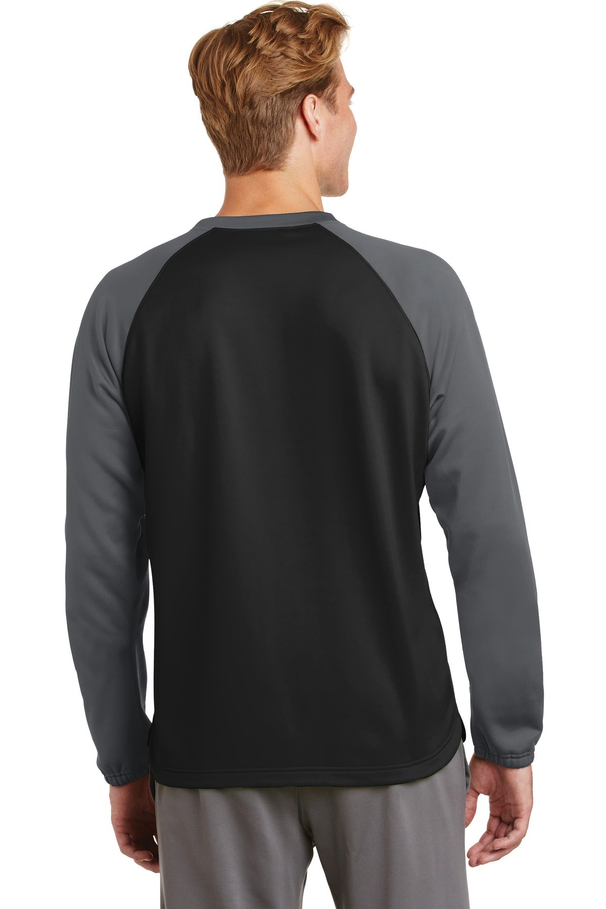 Sport-Tek® Sport-Wick Raglan Colorblock Fleece Crewneck