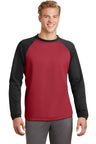 Sport-Tek® Sport-Wick Raglan Colorblock Fleece Crewneck