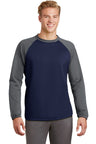 Sport-Tek® Sport-Wick Raglan Colorblock Fleece Crewneck