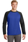 Sport-Tek® Sport-Wick Raglan Colorblock Fleece Crewneck