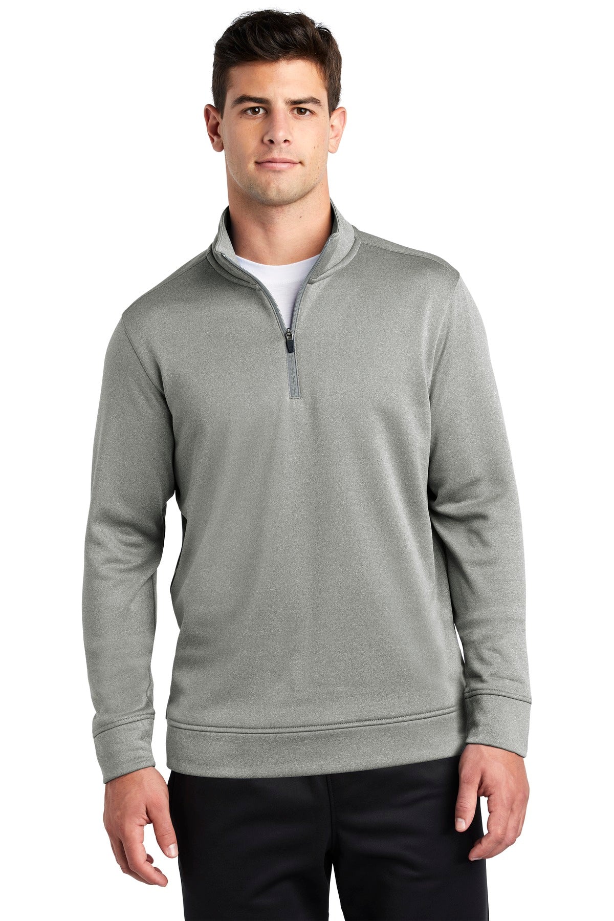 Sport-Tek® PosiCharge Sport-Wick Heather Fleece 1/4-Zip Pullover