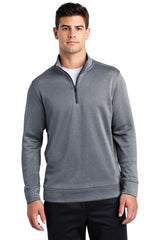 Sport-Tek® PosiCharge Sport-Wick Heather Fleece 1/4-Zip Pullover