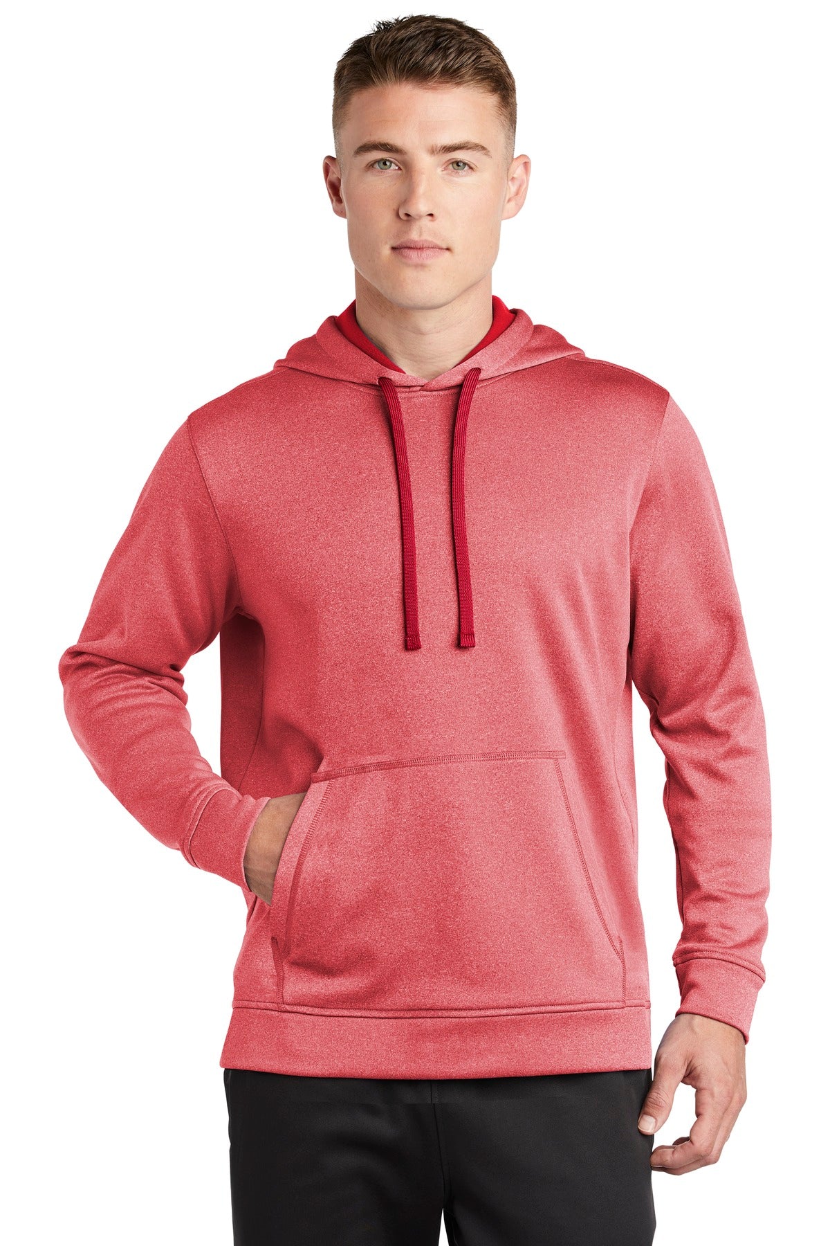 Sport-Tek® PosiCharge Sport-Wick Heather Fleece Hooded Pullover