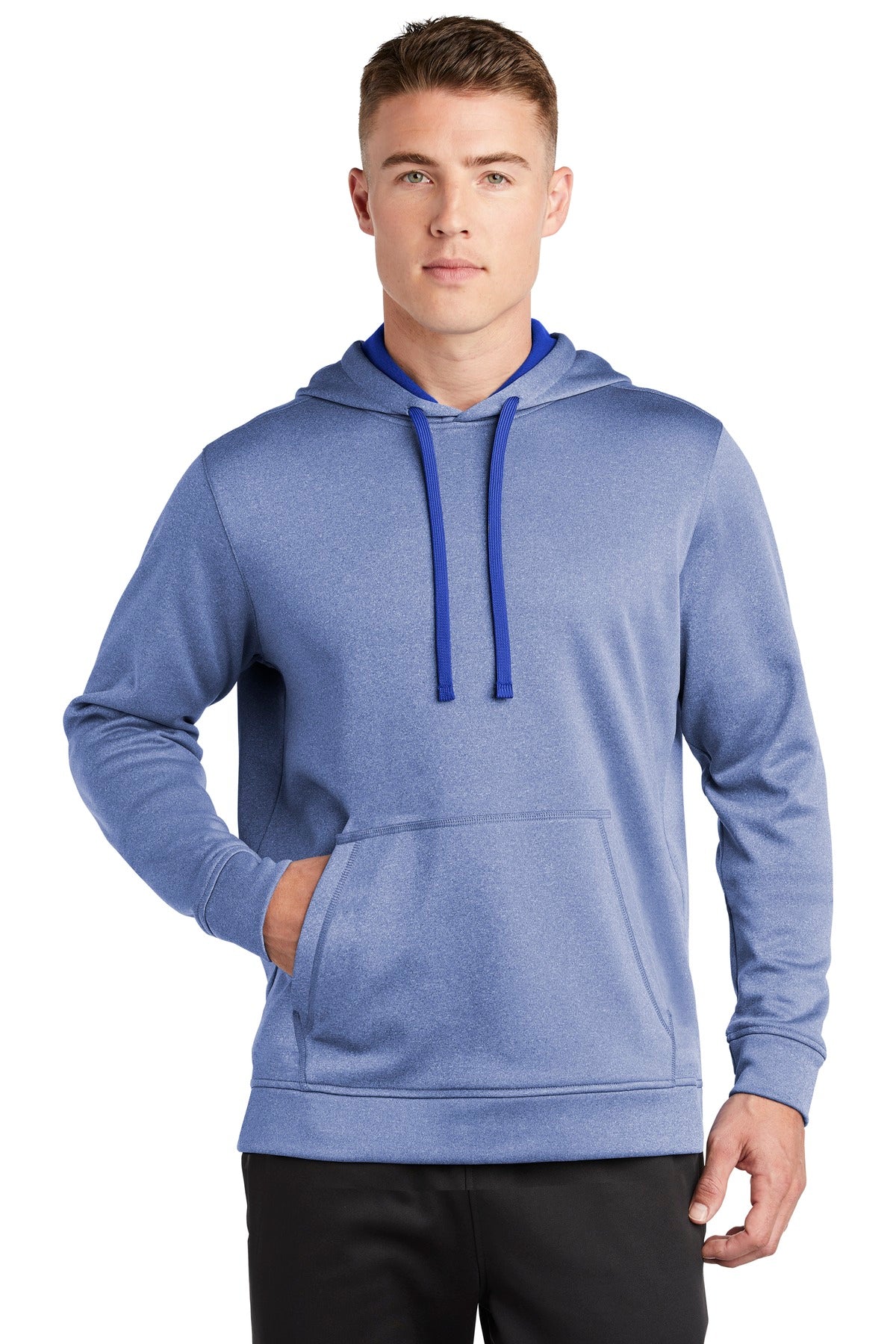 Sport-Tek® PosiCharge Sport-Wick Heather Fleece Hooded Pullover