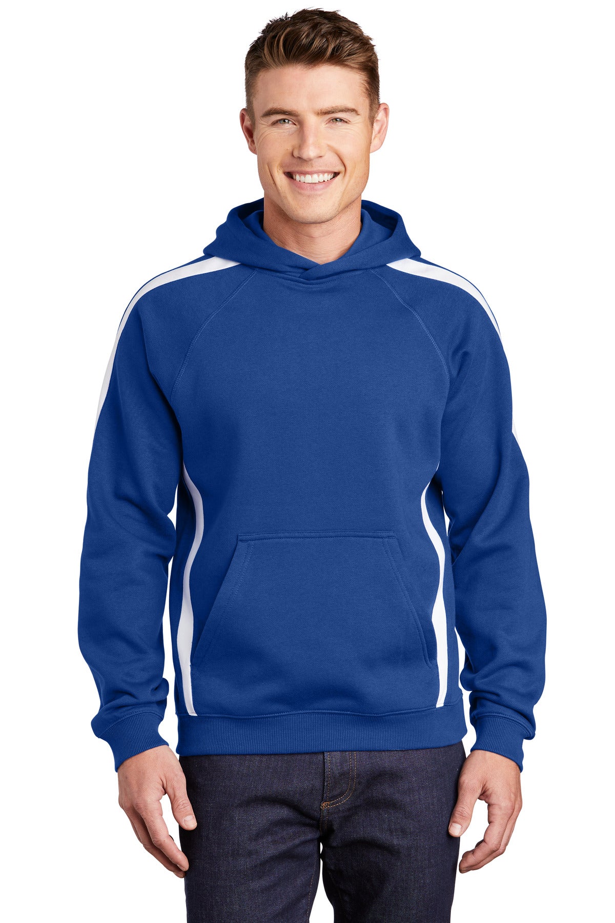 Sport-Tek® Sleeve Stripe Pullover Hooded Sweatshirt