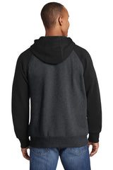 Sport-Tek® Raglan Colorblock Full-Zip Hooded Fleece Jacket