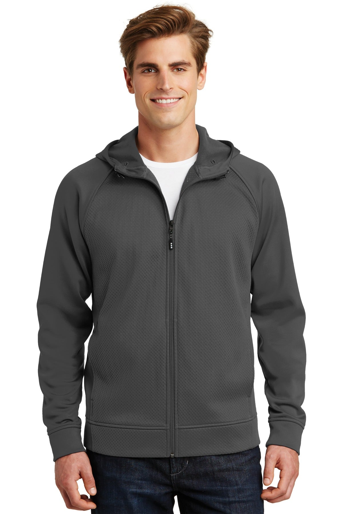 DISCONTINUED Sport-Tek® Rival Tech Fleece Full-Zip Hooded Jacket