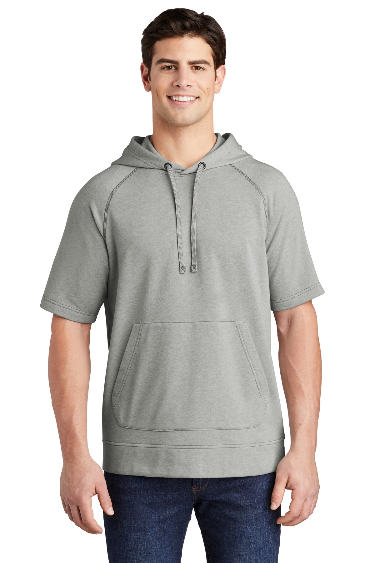 Sport-Tek® PosiCharge Tri-Blend Wicking Fleece Short Sleeve Hooded Pullover