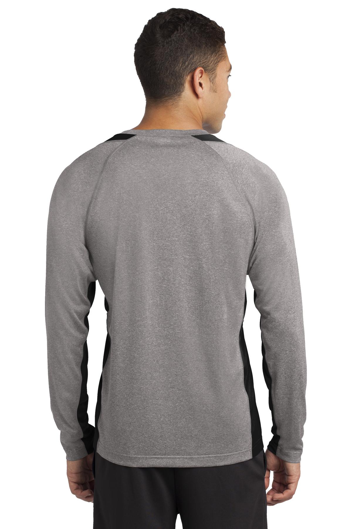 Sport-Tek® Long Sleeve Heather Colorblock Contender Tee