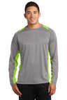 Sport-Tek® Long Sleeve Heather Colorblock Contender Tee