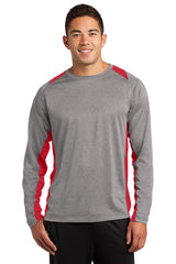 Sport-Tek® Long Sleeve Heather Colorblock Contender Tee