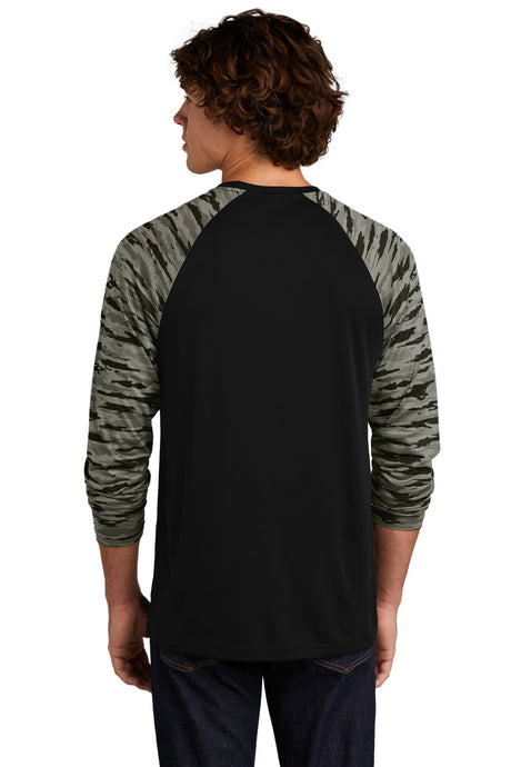 Sport-Tek® Drift Camo Colorblock Long Sleeve Tee