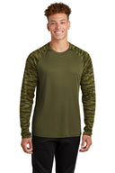 Sport-Tek® Drift Camo Colorblock Long Sleeve Tee