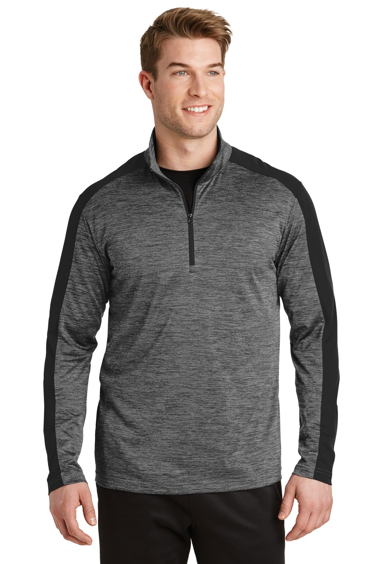 Sport-Tek® PosiCharge Electric Heather Colorblock 1/4-Zip Pullover