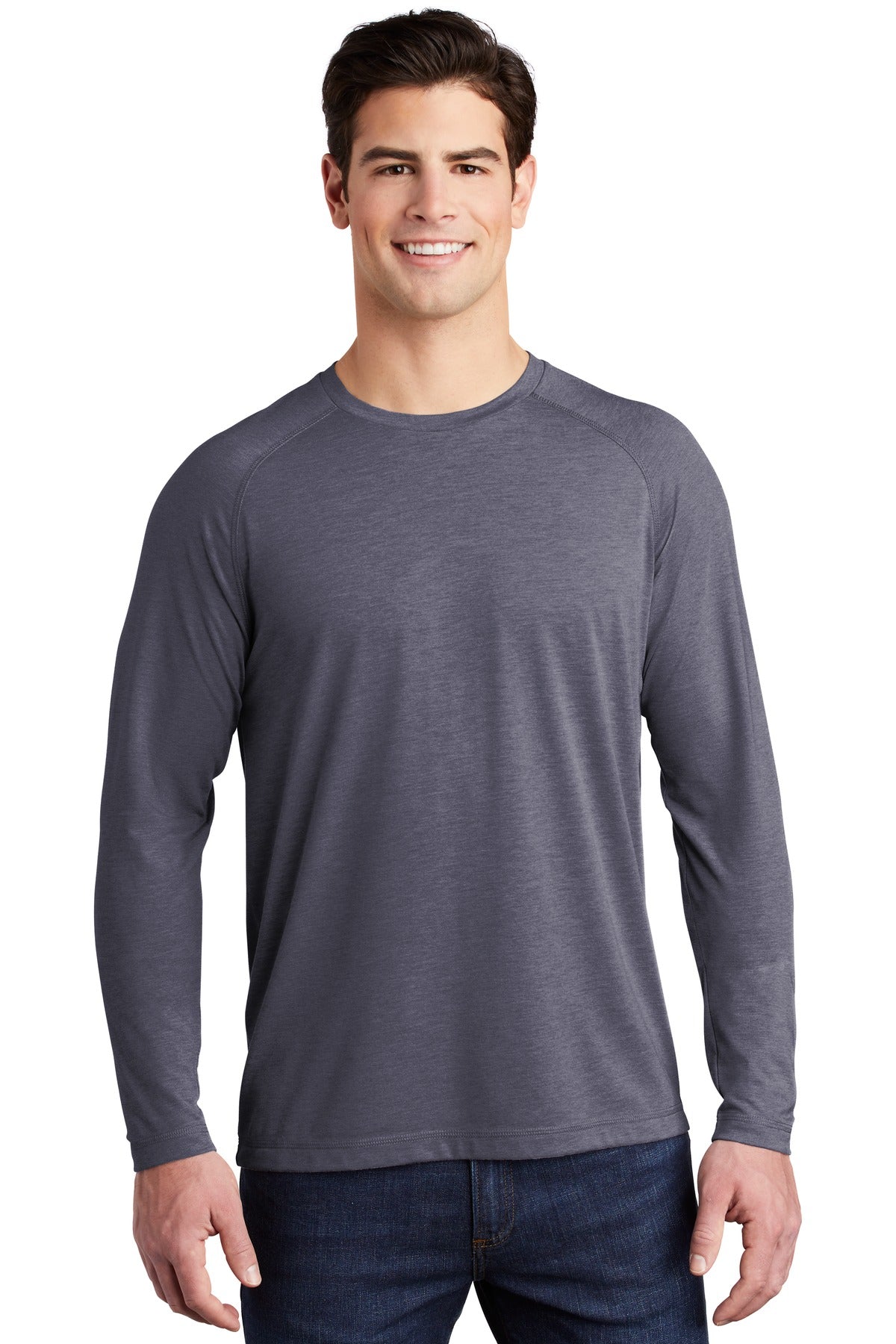 Sport-Tek® PosiCharge Long Sleeve Tri-Blend Wicking Raglan Tee