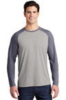 Sport-Tek® PosiCharge Long Sleeve Tri-Blend Wicking Raglan Tee