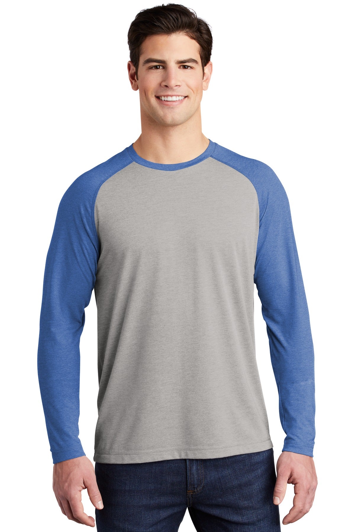 Sport-Tek® PosiCharge Long Sleeve Tri-Blend Wicking Raglan Tee