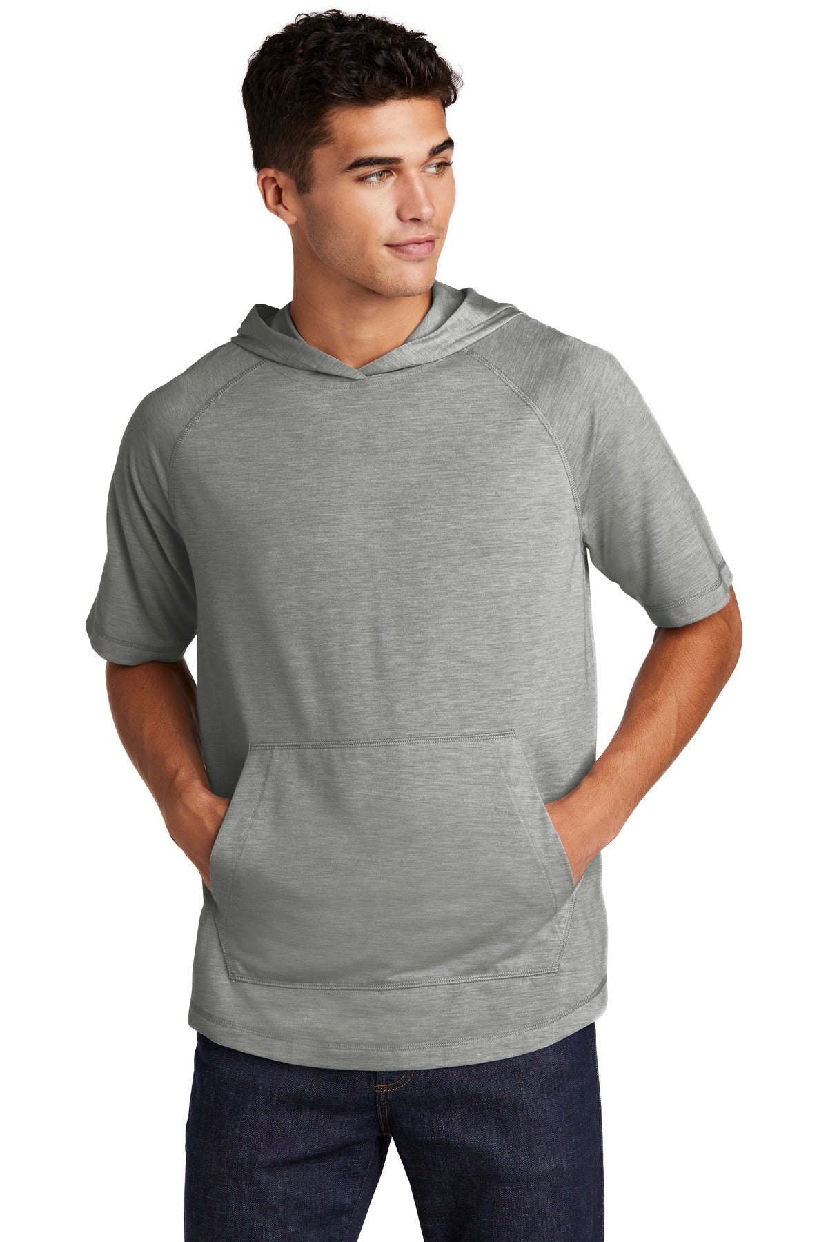 Sport-Tek® PosiCharge Tri-Blend Wicking Short Sleeve Hoodie