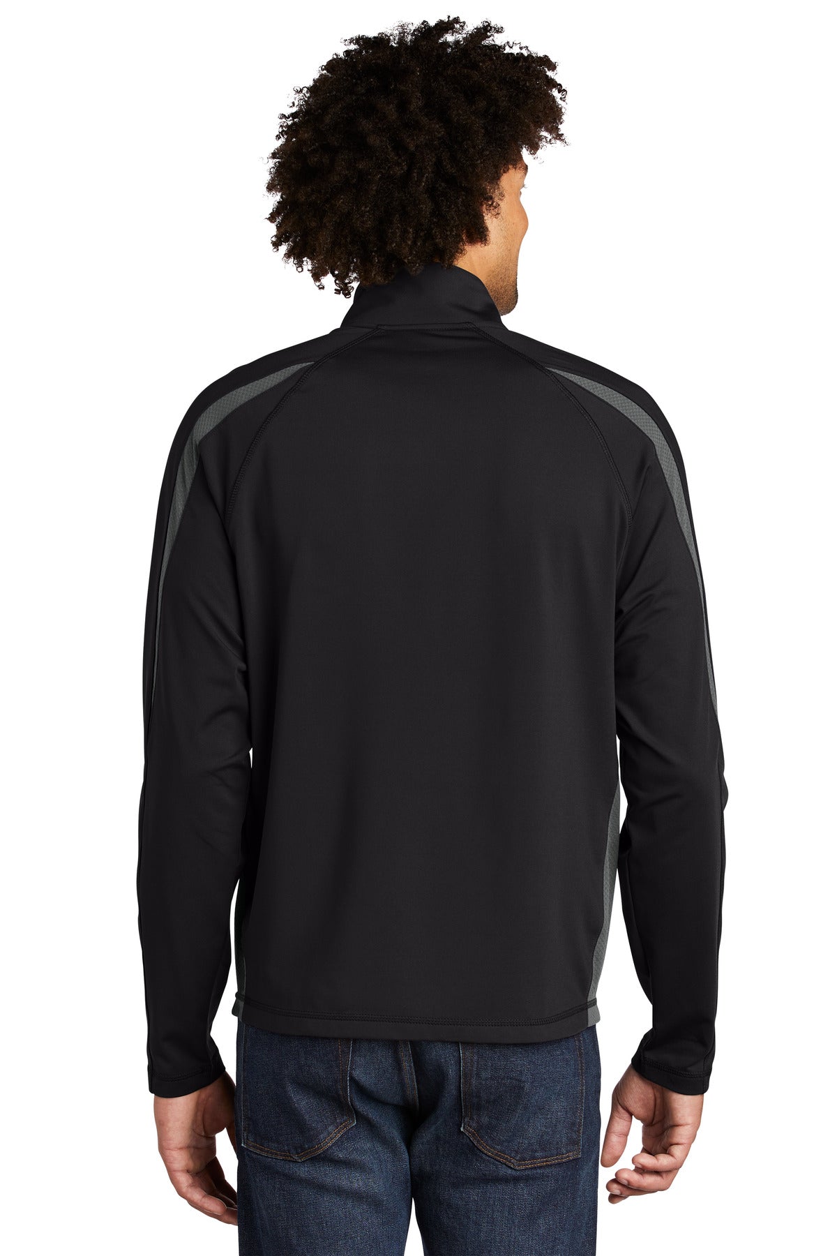 Sport-Tek® Sport-Wick Stretch 1/2-Zip Colorblock Pullover