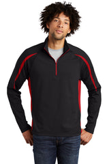 Sport-Tek® Sport-Wick Stretch 1/2-Zip Colorblock Pullover