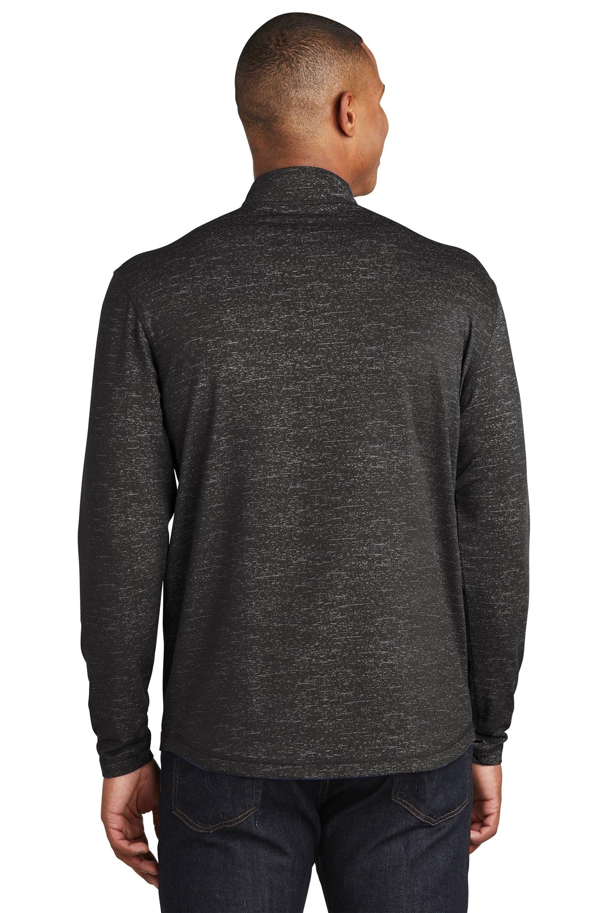 Sport-Tek® Sport-Wick Stretch Reflective Heather 1/2-Zip Pullover