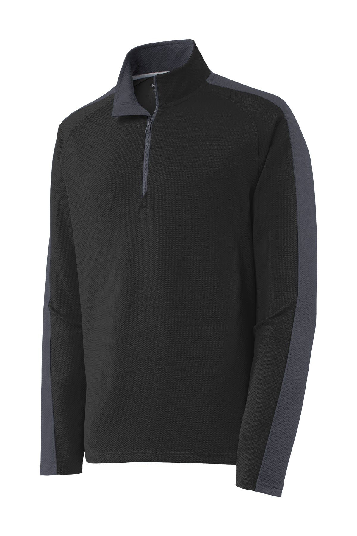 Sport-Tek® Sport-Wick Textured Colorblock 1/4-Zip Pullover