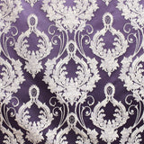 Stasia Fabric 100 Percent Polyester Fabric - Traditional Two-Toned Damask, 58" Width (1 Yard)
