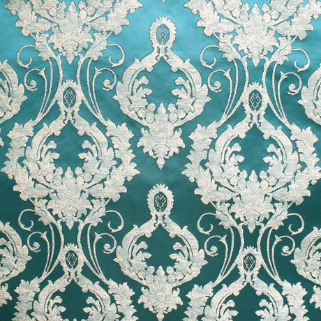 Stasia Fabric 100 Percent Polyester Fabric - Traditional Two-Toned Damask, 58" Width (1 Yard)