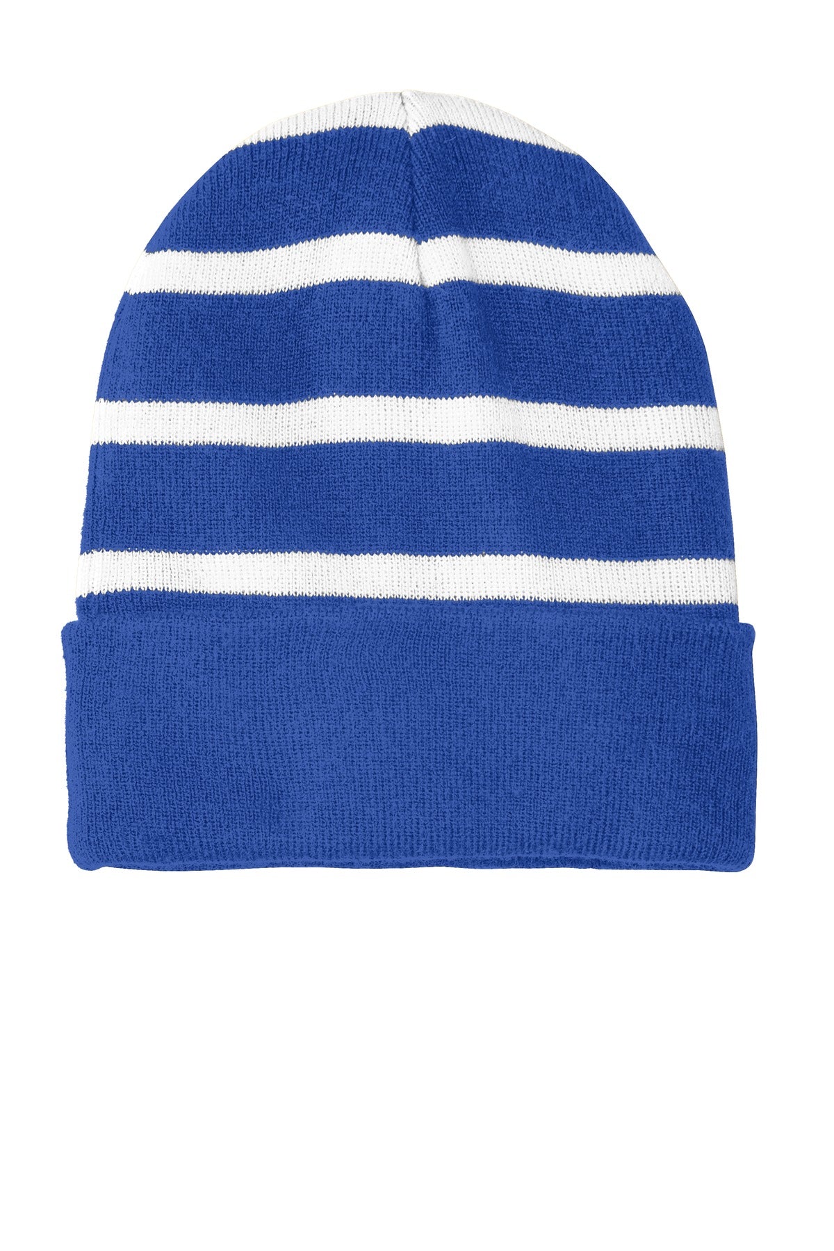 Sport-Tek® Striped Beanie with Solid Band