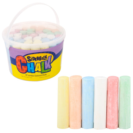 Jumbo Chalk In A Bucket (36 PC)