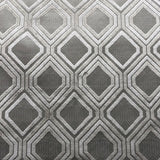 Stefano Cut Velvet Fabric - Geometric Diamond Pattern, 55" Width (1 Yard)