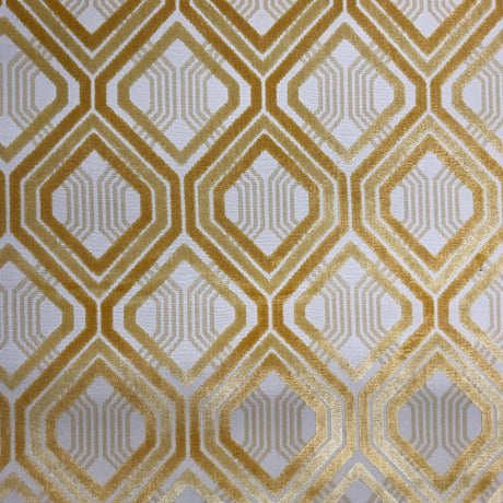 Stefano Cut Velvet Fabric - Geometric Diamond Pattern, 55" Width (1 Yard)
