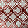 Stefano Cut Velvet Fabric - Geometric Diamond Pattern, 55" Width (1 Yard)