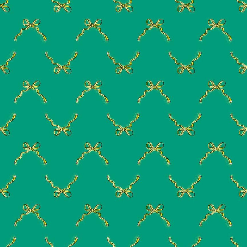 Cotton Fabric Emerald Measure Twice 44/45