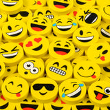 Emoticon Erasers (72 Pc Poly Bag)
