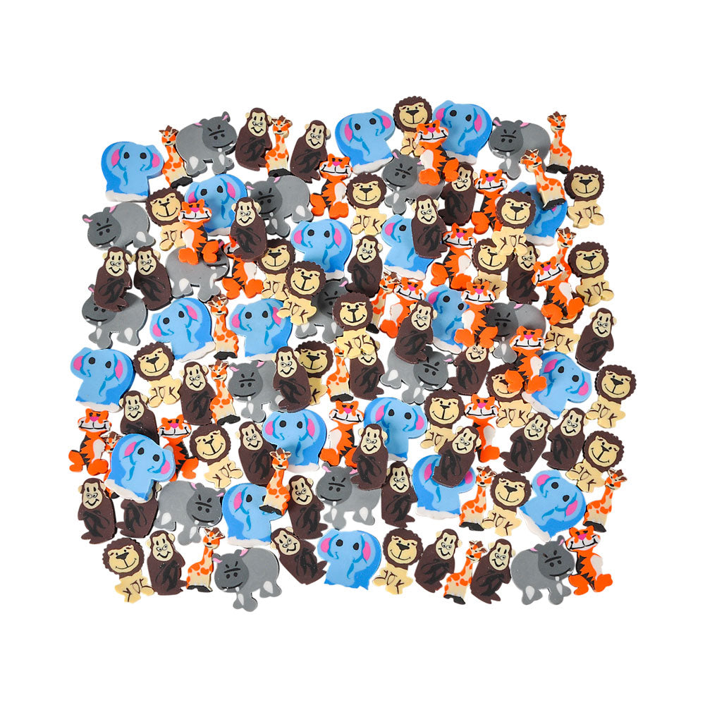 Mini Zoo Animal Erasers (144 Pc Poly Bag)