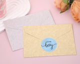 2" Round Blue / Gold "Team Boy" Baby Shower Gender Reveal Stickers - Pack of 48