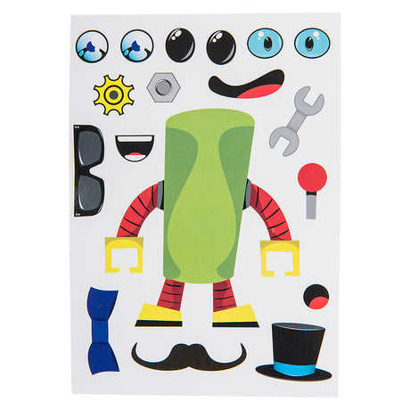 Robot Character Sticker Set (1 DZ)