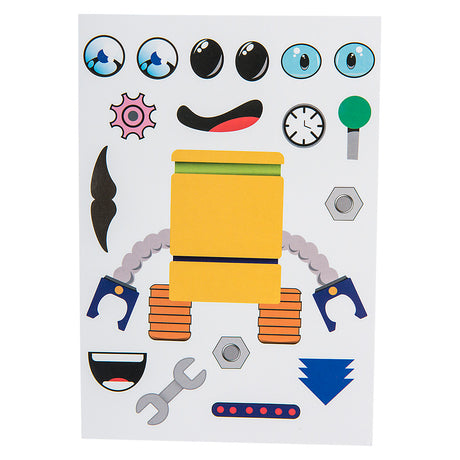 Robot Character Sticker Set (1 DZ)