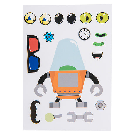 Robot Character Sticker Set (1 DZ)
