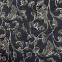 Stolvi Floral Print Jacquard Silk Fabric - Barnacle, Black, Brown, Claret, Fire, 54" Width (1 Yard)