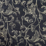 Stolvi Floral Print Jacquard Silk Fabric - Barnacle, Black, Brown, Claret, Fire, 54" Width (1 Yard)
