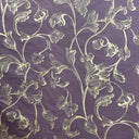 Stolvi Floral Print Jacquard Silk Fabric - Barnacle, Black, Brown, Claret, Fire, 54" Width (1 Yard)