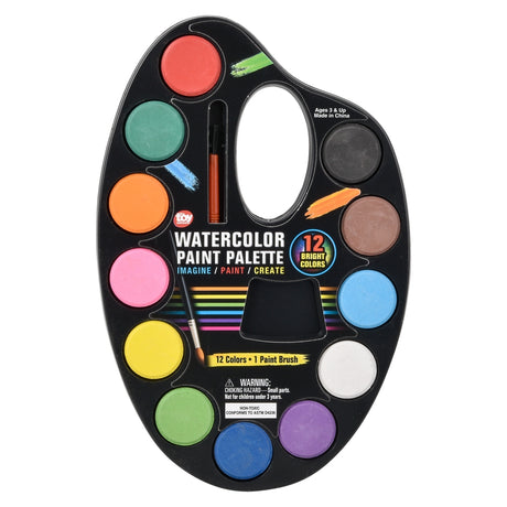 Water Paint Palette 12 Color (1 DZ)