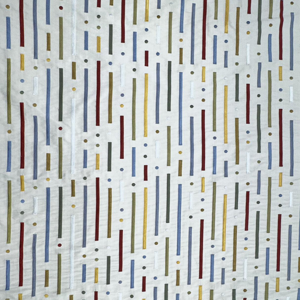 Stratus Silk Fabric - Multicolored Stripe, 54" Width (1 Yard)