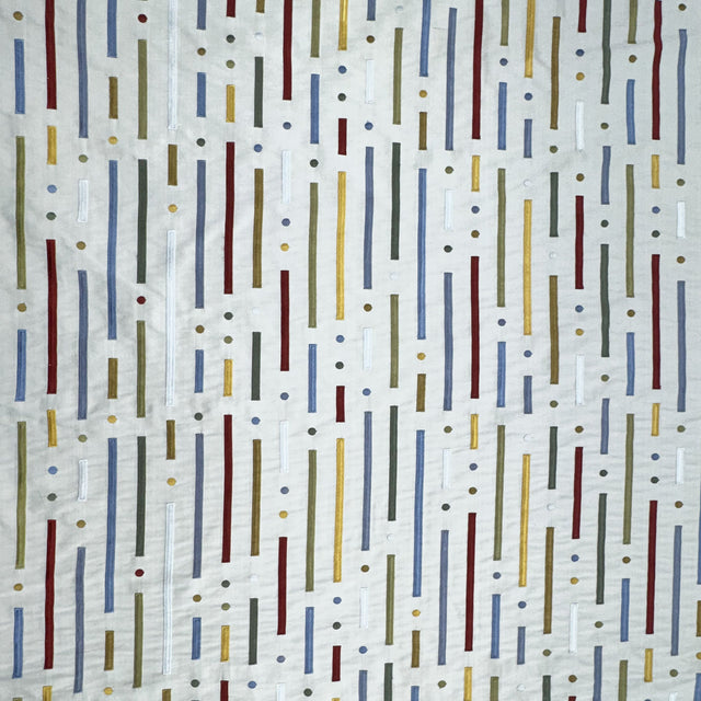 Stratus Silk Fabric - Multicolored Stripe, 54" Width (1 Yard)