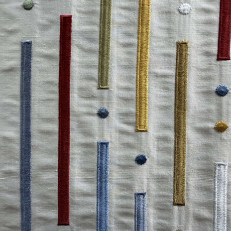 Stratus Silk Fabric - Multicolored Stripe, 54" Width (1 Yard)