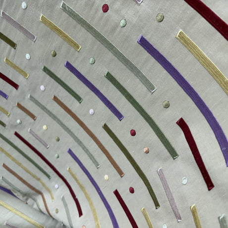 Stratus Silk Fabric - Multicolored Stripe, 54" Width (1 Yard)